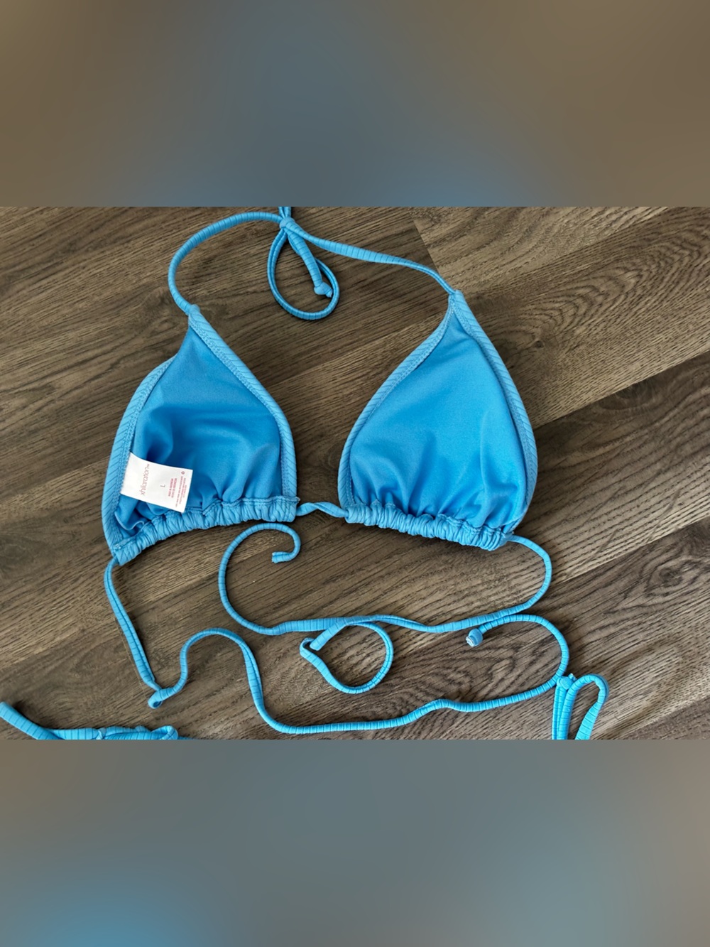 Xhilaration blue Ribbed Swim Top and Bottom Set - Picture 5 of 7